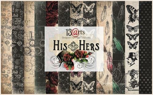 Paper pad His and Hers 30.5x30.5cm p/6vel Olga Heldwein