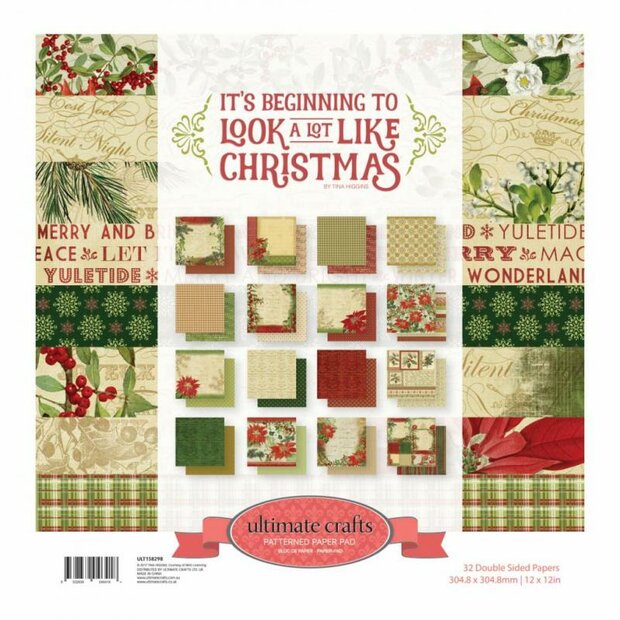 Paper pad It&#039;s Beginning To Look A Lot Like Christmas 30.5x30.5cm p/set