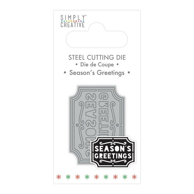Stans Christmas Bord seasons greetings  4x5cm p/st