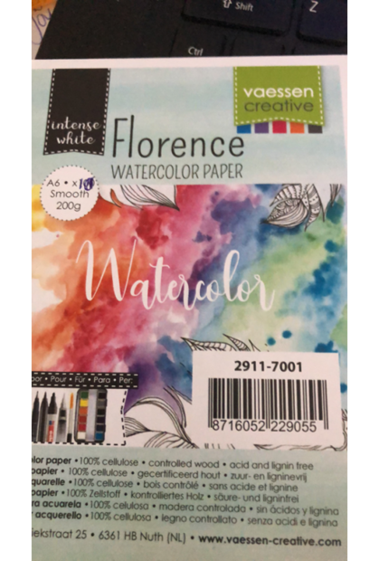 Aquarel A6 wit smooth 200gr p/10st papier