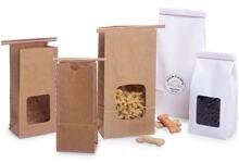 Theezak 8x6x20cm p/25st wit met venster