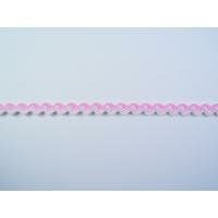 Lint roze zigzag band Hip-line 8mm p/m