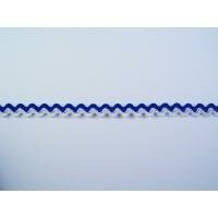 Lint kobaltblauw zigzag band Hip-line 8mm p/m