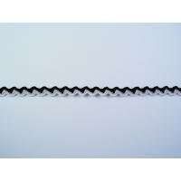 Lint zwart zigzag band Hip-line 8mm p/m