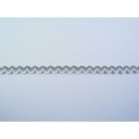 Lint grijs zigzag band Hip-line 8mm p/m