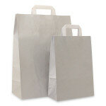 Draagtas 32x15x43cm p/50st zilver plat 