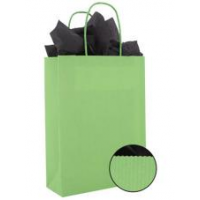 Draagtas 14x7x19cm groen p/250st papier gedraaid 