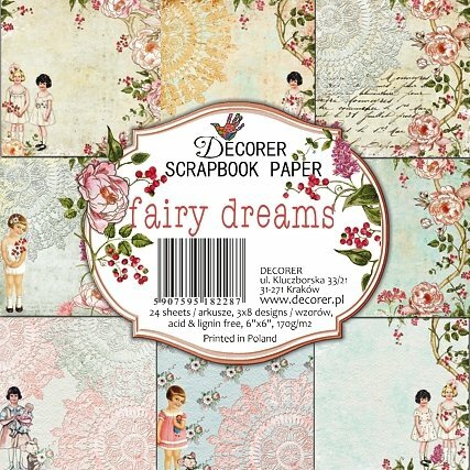 Paper pad Fairy dreams 15x15cm p/24vel
