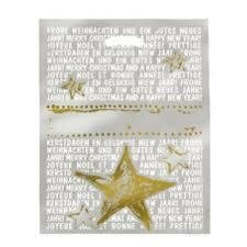 Draagtas kerst talen 40x50cm p/50st transparant Plastic 