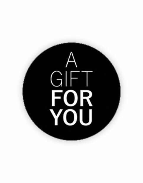 Sticker a gift for you 35mm p/20st zwart