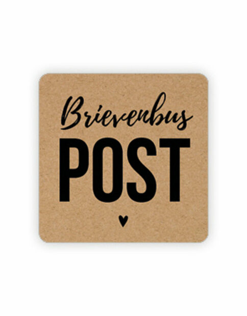Sticker Brievenbuspost 35x35mm p/20st kraft