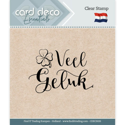 Clear Stamp Veel Geluk p/st