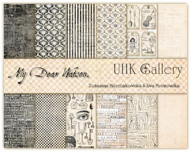 Paper pad 30.5x30.5cm My dear Watson p/6vel