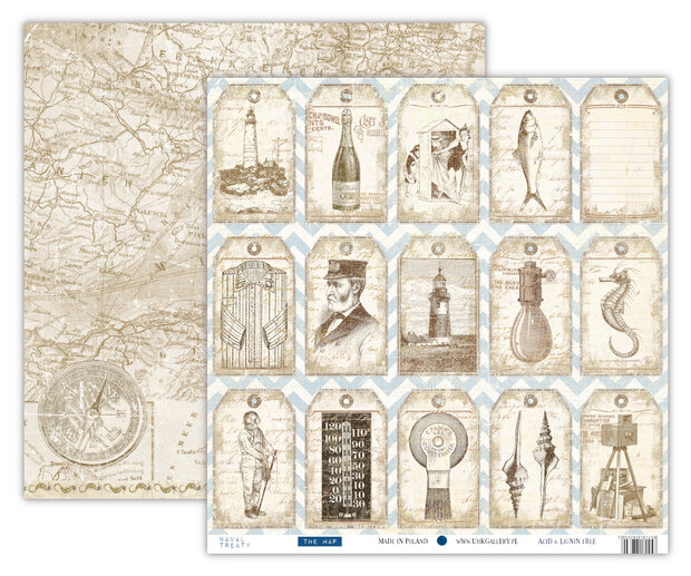 Plaatjes Navel Treaty 30.5x30.5cm p/vel The Map