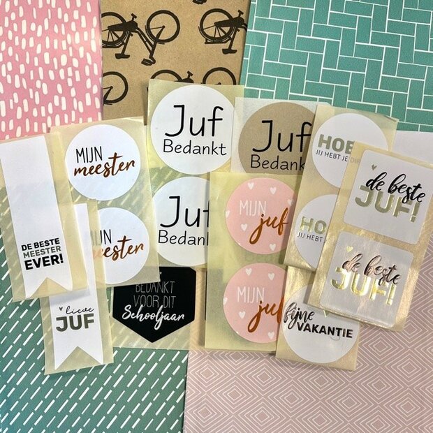 Inpakset juf &amp; meester p/25st