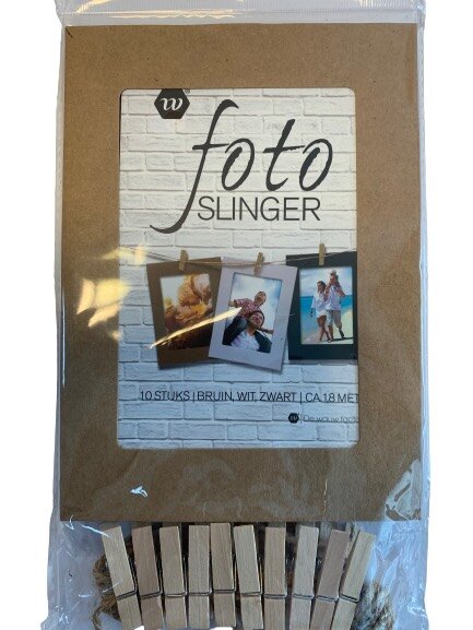 Fotoslinger kraft zwart en wit p/1.8mtr