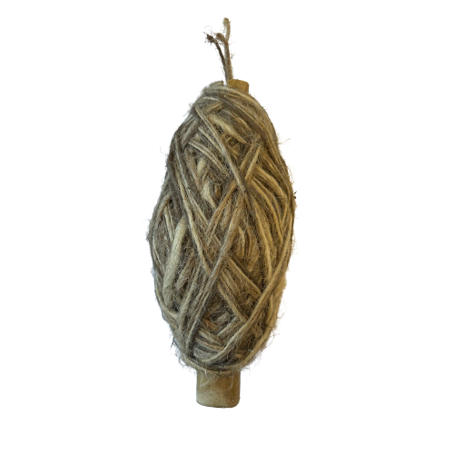 flaxkoord jute tricolor bruin/creme 1mm p/50mtr
