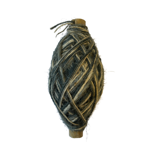 Jflaxkoord jute tricolor grijs 1mm p/50mtr 