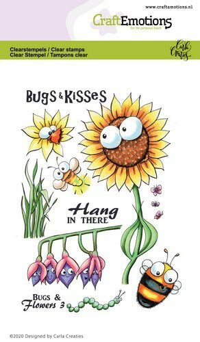 Clear stamps A6 Bugs &amp; flowers3 p/st