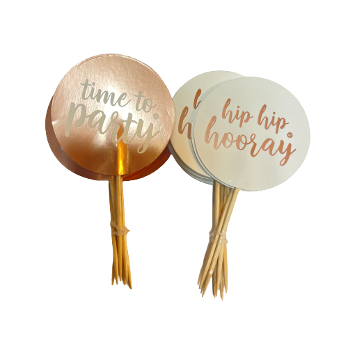 Prikker rose goud p/12st 