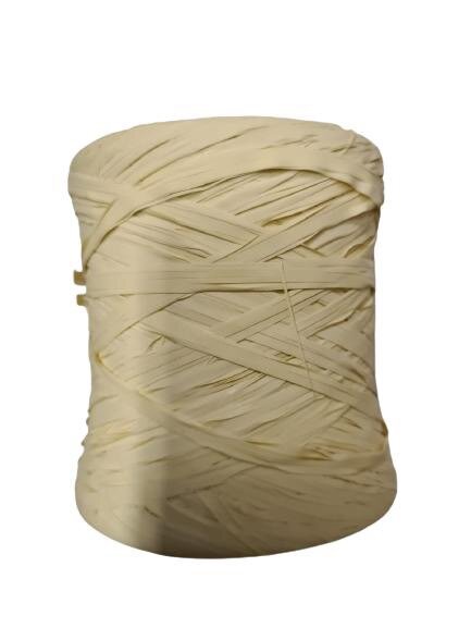 Raffia creme poly 15mm p/200mtr