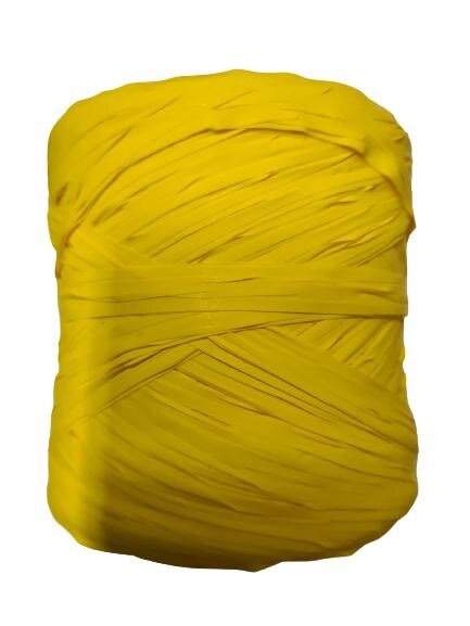Raffia geel poly 15mm p/200mtr