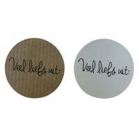 Sticker Veel liefs uit 35mm p/20st kraft