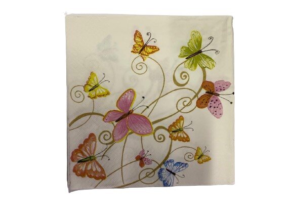 Servetten vlinders 33x33cm p/20st
