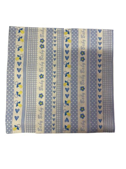 Servetten baby blauw 33x33cm p/20st