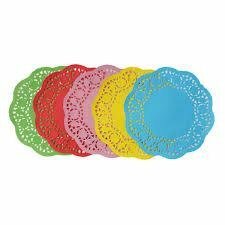Doilies assorti kleuren 11.4cm p/10st misdruk