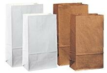 Zakken bruin 18x11x35cm p/10st blokbodem papier 