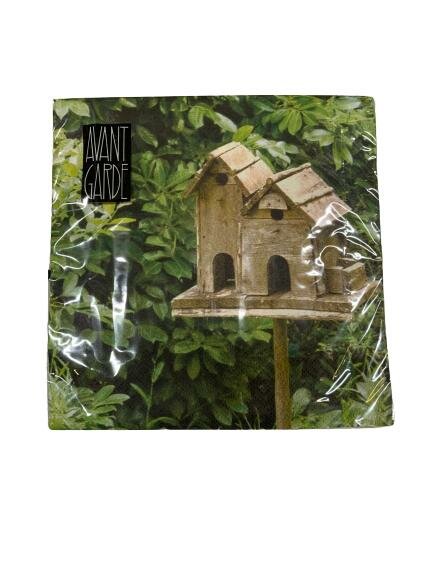 Servetten vogelhuisjes 33x33cm p/20st