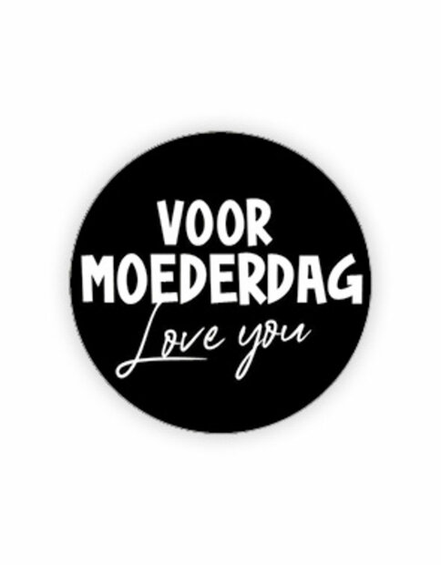 Sticker voor moederdag 35mm p/20st zwart