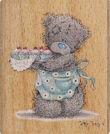 Me to you beertje met taartjes 7.6x6.3cm p/st