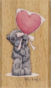 Me to you beertje met ballon 7.3x4.4cm p/st