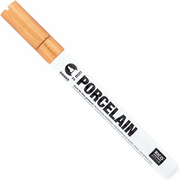 Porcelein marker goud 2mm p/st