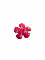 Bloemen roze stof met ster 25mm p/4st