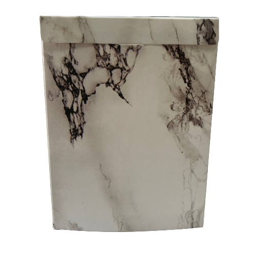 Doos met venster marmer 13.5x17.5x3.5cm p/st