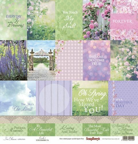 Scrappapier In Bloom Cards 30.5x30.5cm p/vel 
