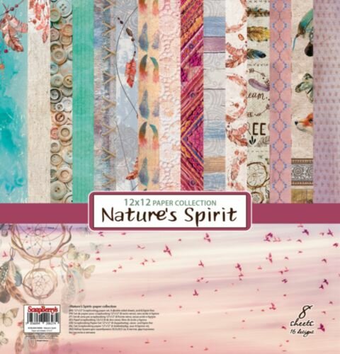 Paper pad 30.5x30.5cm Nature&#039;s spirit p/8vel