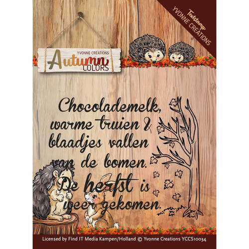 Clear stamp Autumn Colors chocolademelk p/st