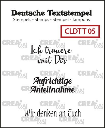 Clear stamp Trauern 05 p/st Tekst 