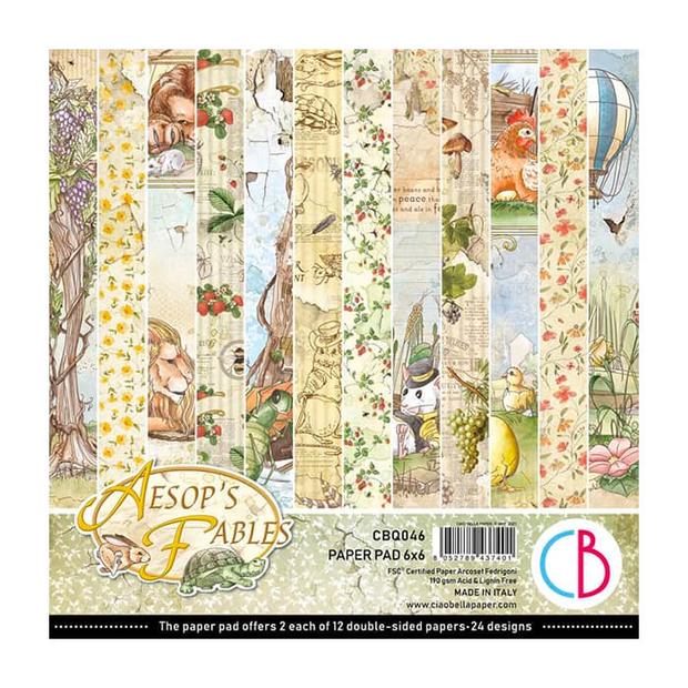 Paper pad Aesops Fables 15x15cm p/24vel