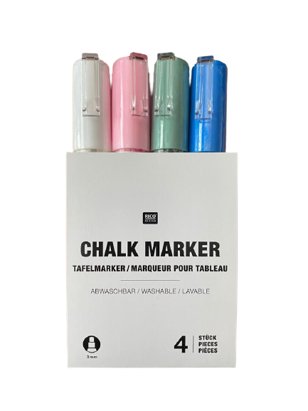 Markers kalk p/4st pastel