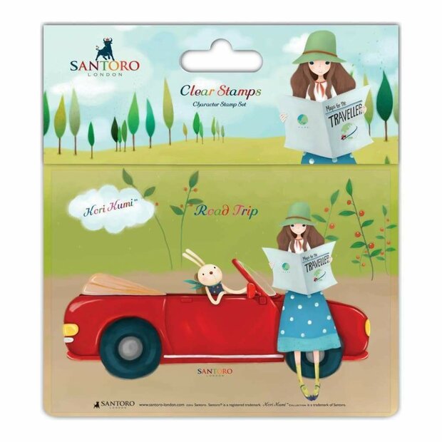 Clear stamp santoro Road trip 10x14cm p/st