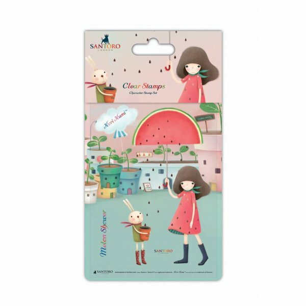 Clear stamp Santoro Melon Shower 10x15cm p/st