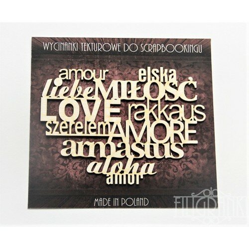 Chipboard hart LOVE p/st