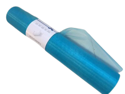 Tafelrunner aquablauw organza 28cm p/10mtr