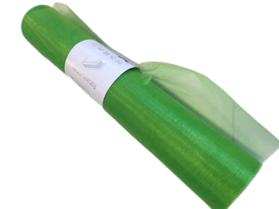 Tafelrunner limegroen organza 28cm p/10mtr