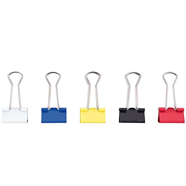 Klemmen mondriaan 19mm p/12st Foldback Papierklem